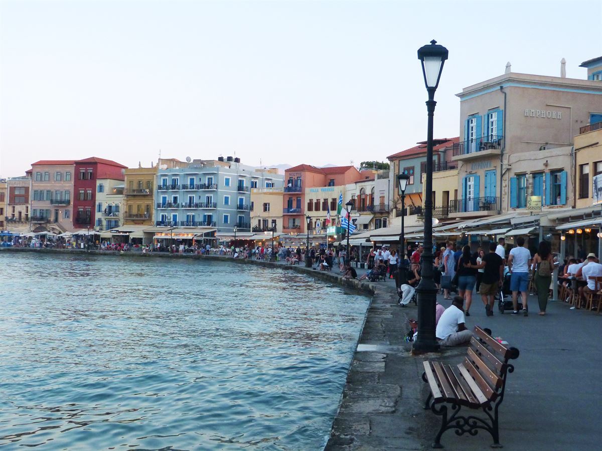 creta porto chania ilha grega